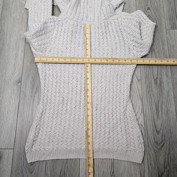 Banana Republic Sweater Women's Size S Light Grey Wool Alpaca Blend Cowl Neck - Picture 7 of 8